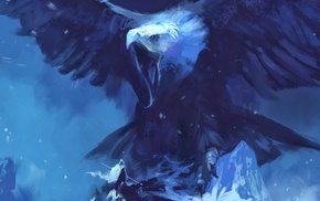 artwork, eagle, birds