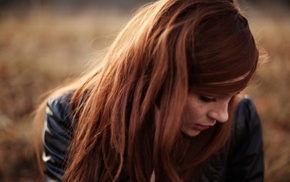 freckles, redhead, long hair