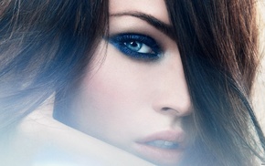 face, eyes, closeup, girl, blue eyes, brunette