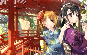 Kantoku, anime girls, anime, kimono, traditional clothing, original characters