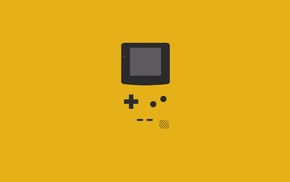 GameBoy, yellow, minimalism