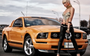 posing, blonde, Ford, Ukraine, sportcar