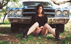 car, Chevrolet Chevelle, girl