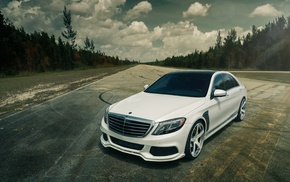 white, sky, cars, road, nature