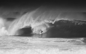 background, man, wave, surfing, ocean