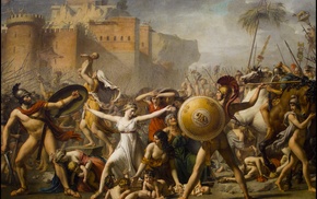 war, Romania, tableau, The Intervention of the Sabine Women, painting, Jacques Louis David