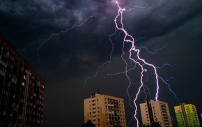 sky, lightning, nature