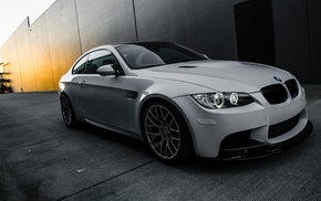BMW, m3, white, gray background, cars