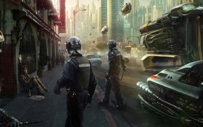 cyberpunk, futuristic
