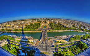 Paris, France, horizon, shadow, cities