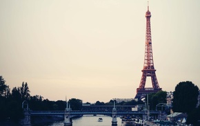 river, bridge, cities, Paris