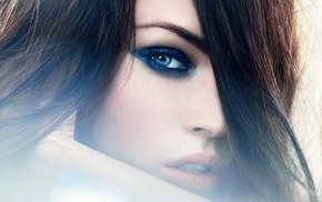makeup, blue eyes, model, posing, actress