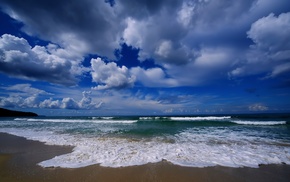 sea, sky, nature, sand