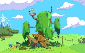 Finn the Human, Adventure Time, Jake the Dog, landscape