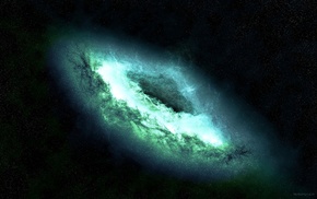 space, galaxy, glowing, space art