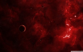 space art, planet, red