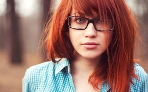 face, girl with glasses