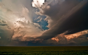 field, nature, sky