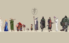The Lord of the Rings, J. R. R. Tolkien, Galadriel, Aragorn, Saruman, artwork