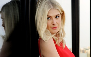 blonde, Rosamund Pike, girl