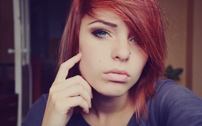 girl, blue eyes, redhead