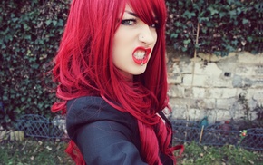redhead, blue eyes, girl