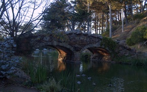 bridge, river