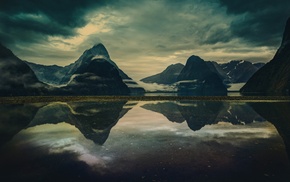 mist, nature, mountain, water