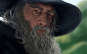 hat, fantasy, The Lord of the Rings, art, gray