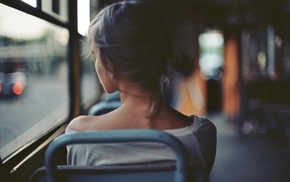 girl, buses