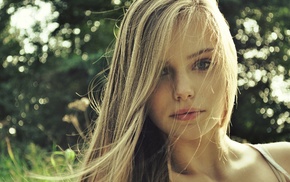 face, girl, blonde, portrait