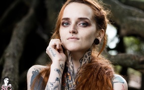 tattoo, piercing, Suicide Girls, redhead