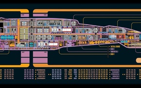 Deep Space 9, Star Trek, USS Defiant, multiple display