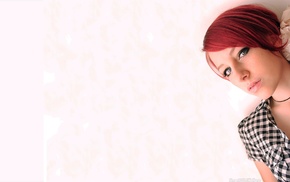 face, Sofia Wilhelmina, redhead, simple background
