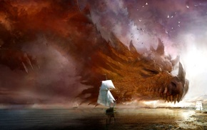 dragon, fantasy art