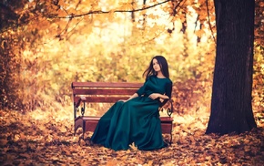 girl outdoors, brunette