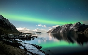 mountain, nature, lake