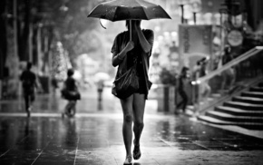 rain, girl