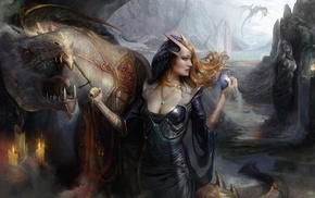 digital art, dragon, fantasy art