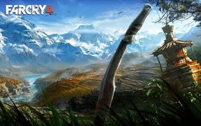 Far Cry 4, landscape, Himalayas, video games, knife