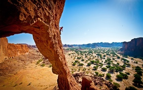 desert, rock formation, landscape, climbing, nature