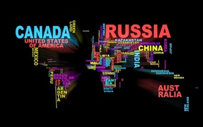 word clouds, map