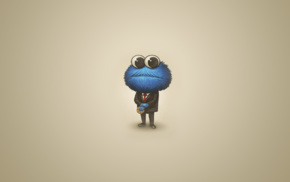 cartoon, suits, Cookie Monster
