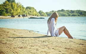 girl, beach