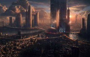 city, futuristic