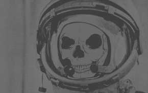 space suit, skull