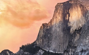 Yosemite National Park, sunset, landscape, nature, sky, mountain
