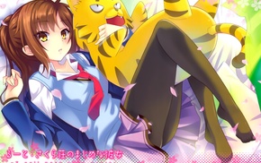 Sakurasou no Pet na Kanojo, Aoyama Nanami, pantyhose, schoolgirls, anime girls, school uniform