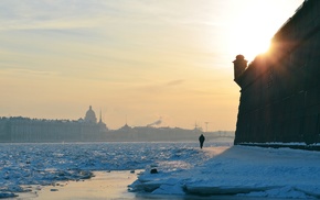 snow, St. Petersburg, city