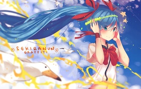 blue hair, Hatsune Miku, long hair